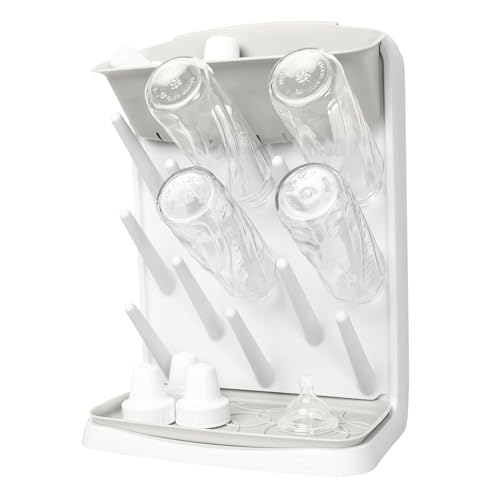 Image of Ubbi Vertical Baby Bottle Drying Rack, Space Saving Countertop Bottle Dryer (Pack of 6)