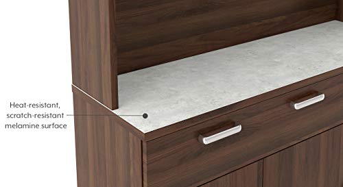 Image of Urban Ladder Alton 6 Door Tall Display Cabinet, Finish - Walnut