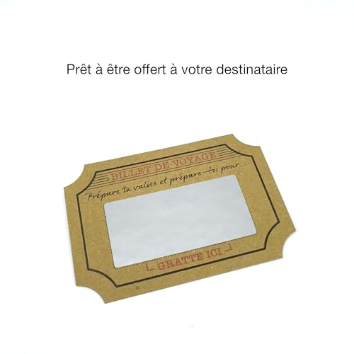 The UK Factory Mini-Koffer & Reiseticket zum Rubbeln - DIY Überraschungsset zum Selbstgestalten als Reisegeschenk