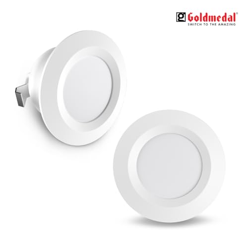 Image of Goldmedal Ecostar 1W LED COB Round Spot Light- Blue | Pack of 4|Up to 80 Lumens per Watt | Cut-Out Size: O25mm | Dimension: O39X20mm | for Indoor Application
