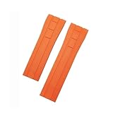 HTHRRFE Correa de reloj de silicona compatible con Citizen City Air Eagle Jy8035-04e 8030 piezas de silicona masculinas de goma impermeables a prueba de sudor 23mm(Orange-No buckle,23mm)