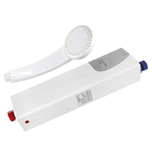 Kudoo Termo Eléctrico Instantáneo, 220V 3000W, Calentador de Agua Ducha sin Tanque, Blanco, Moderno