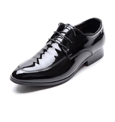 Men's Dress Shoes Oxford Formal Classic Business Shoes Casual Wedding Office Men Dress Shoes Black2
