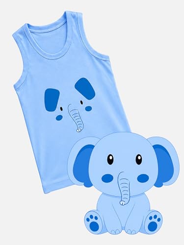 Image of BODYCARE Unisex Baby Vest Sleeveless Cotton Baniyan | Kid's Sando Baniyan, Kids Vest | Soft & Breathable Baby Jabla |Toddler Innerwear for Boys & Girls, Cute Prints | Multicolor| Pack of 3