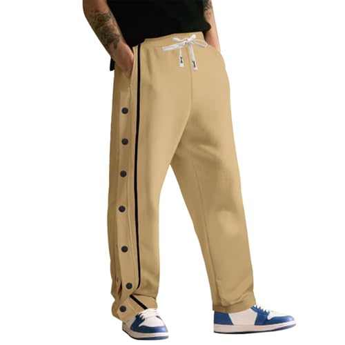 WENKOMG1 Mens Sweatpants, Wide Leg Open Bottom Athletic Workout Basketball Sweatpants with Pockets, M-3XL2