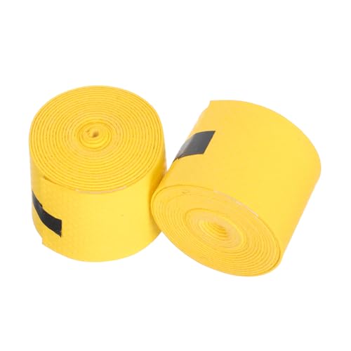 2 unidades de cintas antideslizantes para baquetas de batería electrónica, cubierta absorbente de sudor para agarre cómodo, fácil instalación, color amarillo