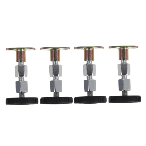 PRETYZOOM 4pcs Bedside Anchor Anti-Shake Tool for Sofas Headboard Anti-Shake Tool Wall Support for Headboards Cabinet Anti-Shake Stopper Anti-Shake Headboard Support Silver Iron