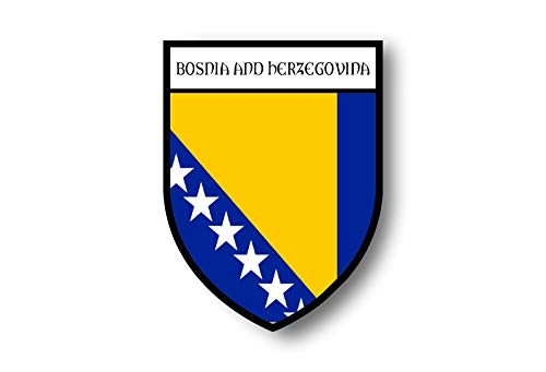 Akachafactory Autocollant Sticker Voiture Moto Blason Ville Drapeau Bosnie bosnien