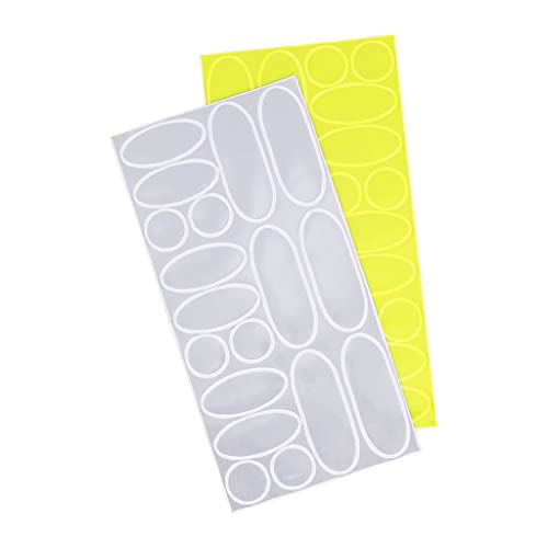 RAYMOND - Bandes adhésives (Auto et Moto) - Lot de 36 Bandes réfléchissantes de sécurité (Vélo / Moto / Scooter / Trottinette), 36 Stickers réfléchissants de sécurité (Vélo / Moto) - Jaune / Gris - Image 4