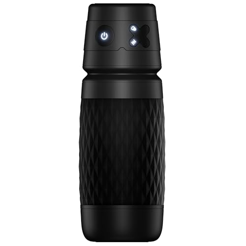 Eanatoys Masturbieren für Männer Sex Spielzeug für die Männer Masturbator, 3 Saugen & 4 Vibratoren & 3D Realistische Vagina & Ein-Druck-Höhepunkt, Taschenmuschi Mastubratoren Blowjob Sexpuppe Schwarz