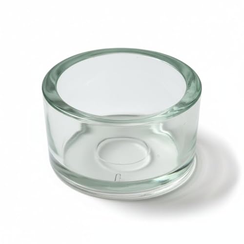 Klare Teelichtgläser flach für 40mm Standard Teelichter Glas...