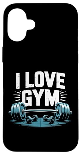 I Love Gym Halterofilia Entrenamiento Motivación Carcasa para iPhone 16 Plus