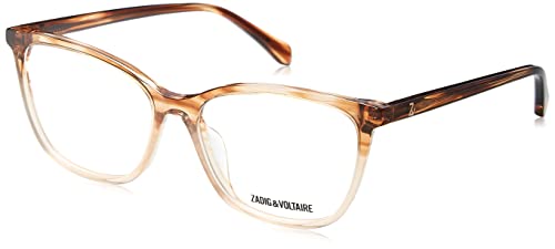 ZADIG&VOLTAIRE Damen Vzv318 Sonnenbrille, Gestreift zweifarbig braun, 66