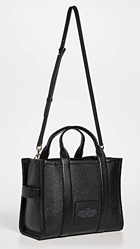Image of Marc Jacobs Women's The Leather Medium Tote Bag, Black, One Size