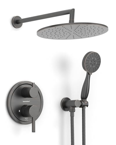 HammerHead Metal Rain Shower System with Handheld, Valve and Trim Kit