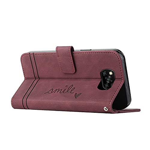 Capa Carteira para Xiaomi Poco X3 Pro,Capa Xiaomi Poco X3 Pro Retro,Capa Fólio Flip com Fecho Magnét