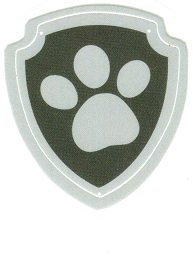 1 Inch Ryder Badge Paw Pup Wall Decal Sticker Pups Puppy Puppies Dog Dogs Removable Peel Self Stick Adhesive Vinyl Decorative Art Kids Room Home Decor Children 1 1/2 x 1 1/2 inches