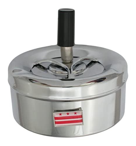 COLUMBIA Rotary Ashtray Drop Down Button Outdoor Windproof Portable Smokers Gift AS7