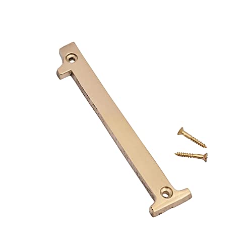Image of 4 inch Brass House Hotel Door Number Plaque Sticky Numeric Numerical Digit 0-9 [9 (Nine)] (ONE)