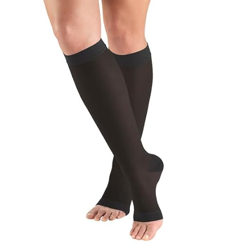 image for Truform Sheer Compression Stockings, 15-20 mmHg, Women's Knee High Len