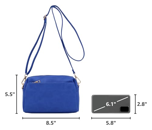 Image of FashionPuzzle Triple Zip Small Crossbody Bag