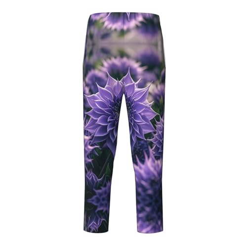 Pajama Pants Pajama Bottoms with Elastic Waistband Sleepwear Lounge Pants, Flowers2