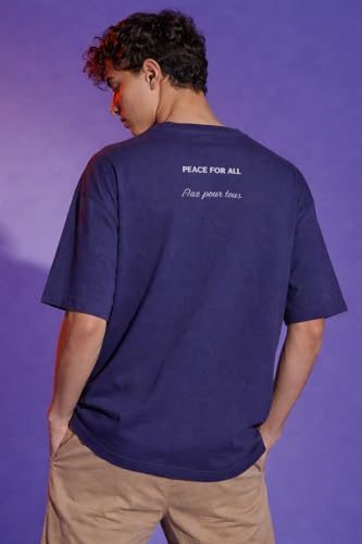 Image of Oversized Printed /Plain T-Shirt | Gym T Shirts Round Neck Stylish Tees | Casual Graphic Tshirt for Men