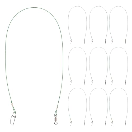 10 piezas líderes de alambre para pesca 150lb acero miniatura 1