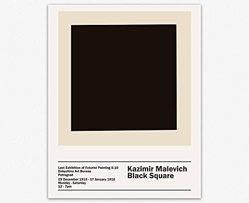 Wallbuddy Kazimir Malevich Exhibition Black Square 1915 Russian Abstract Art