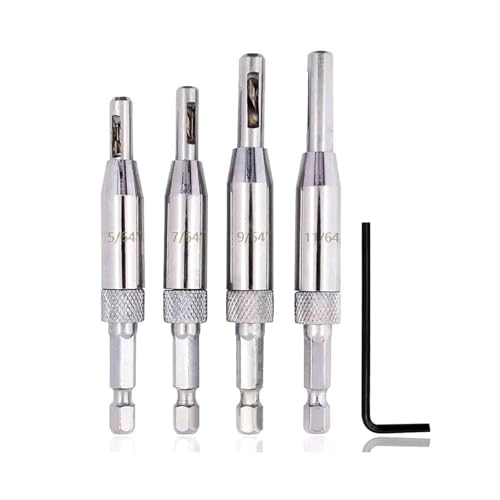 Self Centering Hinge Hardware Drill Bit Set HSS Wood Tool Hole Cabinet Tool Set 3/4/7Pcs(3Pcs)