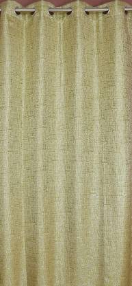 Image of Purav Light Jacquard Curtains Set of 3 Piece 5 Feet Long for Window & Living /Bedroom, Room Darkening Jute Polyester Weaved Parda, 3PC (Window - 5 Feet,Green)