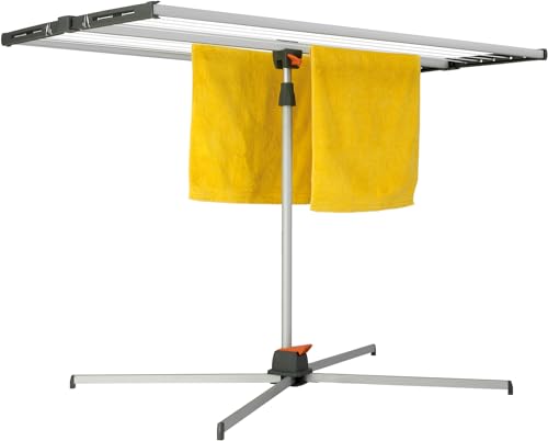 JUWEL Wäschetrockner Swing 200 (für bis zu 2 Waschmaschinenladungen, Aufhängelänge 18,9 m, Standtrockner mit Höhenverstellung 100-175 cm, schwenkbar, für Lange Wäsche) 30014, für Bekleidung