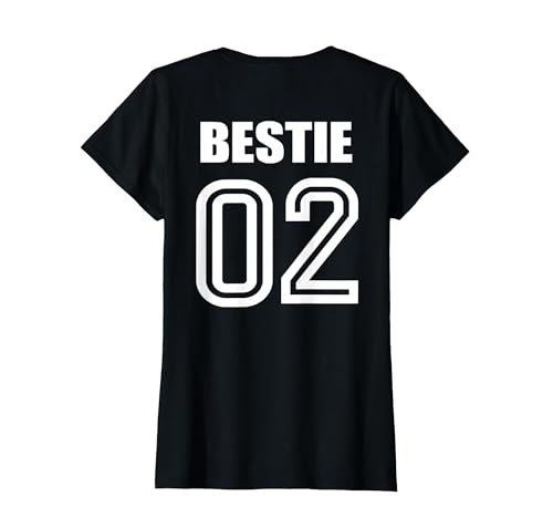 BFF T-Shirt pour Deux 2 BFF Choses Filles Best Friends Sister T-Shirt, Femme, Noir, L