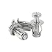 10pcs M4/M5/M6 Jack Nuts Car Metal Screw Nuts Screw for Hollow Wall Iron Skin Nut Expansion Lantern (Color : Silver, Size : 6 * 25mm)