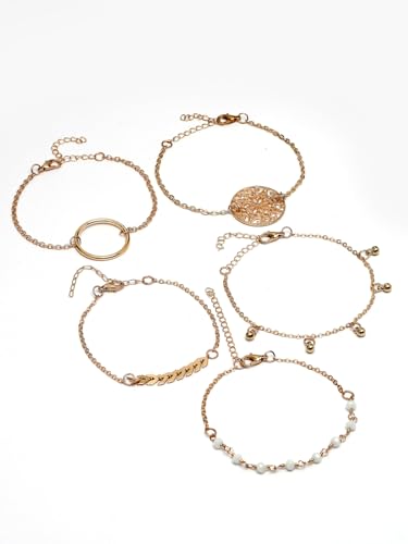 Geometric Adjustable Combo Bangle Bracelet Set
