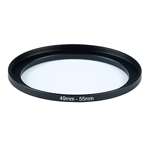 Image of 49mm to 55mm Step-Up Ring Filter Adapter for All Brands UV ND CPL Metal Ring Step-Up Rings Adapter Filter (49mm-55mm)