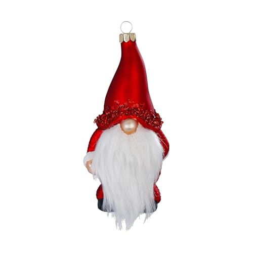 Christbaumschmuck Glas 14,2cm - Wichtel Figur zum Aufhängen -...
