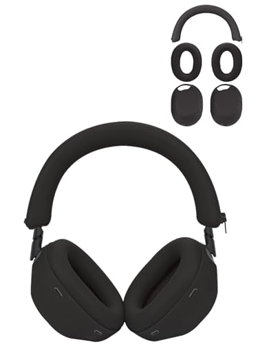 Sony WH-1000XM6 用 ケース カバー Sony WH-1000XM6 用 シリコン ケースカバーキット 【イヤーカップカバー+イヤーパッドカバー+ヘッドバンドカバー】 YAJOJO 傷防止 指紋防止 汚れ防止 ソフト 防塵 水洗い可能(ブラッ