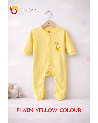 Image of Mini Berry Born Baby Multi-Color Long Sleeve Body Suit,Romper, Sleep Suit for Boys and Girls Pack of 3pcs Set