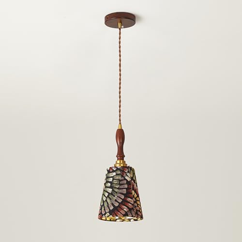 Lámpara colgante mid-century de tela para decorar la isla de cocina 2