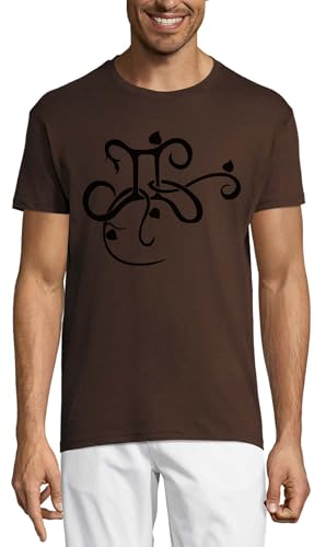 T-shirt Gémeaux en coton premium chocolat : une œuvre d'art textile pour homme