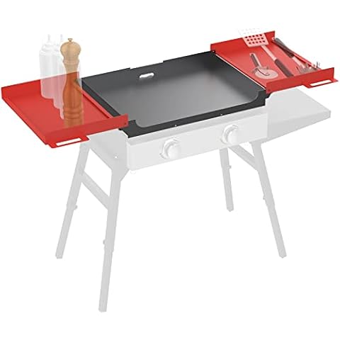 TAILGRILLER Flat Top Grill Griddle and Hard Cover(Side Shelf) for Blackstone 22 inch Table Top Griddle, Heavy Duty Steel Cover