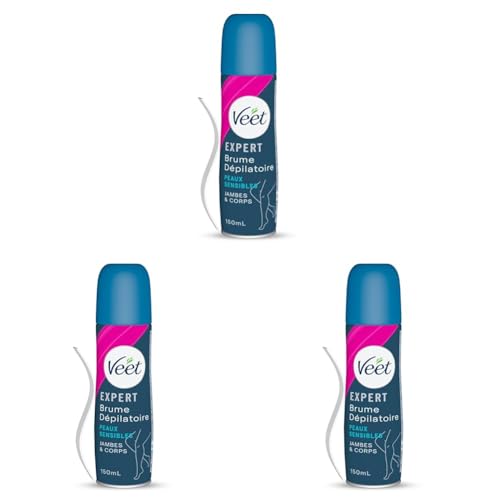 VEET spray depilatorio piel sensible bote 150ml (Paquete de 3)