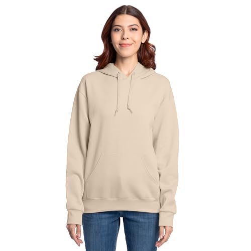 Image of Fruit of the Loom Men's Eversoft Fleece Pullover Hooded Sweatshirt, Moisture Wicking & Breathable