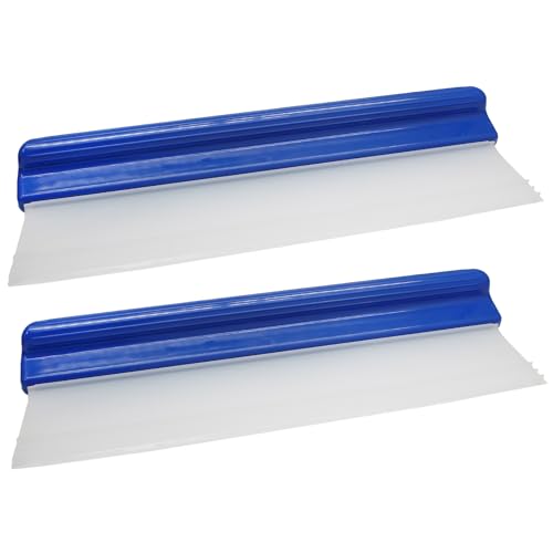 Uenhoy 2 Pack Car Squeegee 12 Inches Flexible Car Water Scraper Automotive Wiper Silicone Water Blade for Car Windshield Window Home Glass Blue
