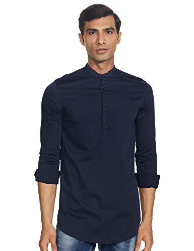 Image of Spykar Men's Solid Slim Fit Shirt