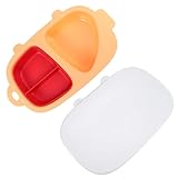 CHICAMPERA 用仕切り付き食器プレート 蓋付き カートゥーンデザイン キッズテーブルウェア 耐久性高く お手入れ簡単 ベビー食事補助 再利用可能