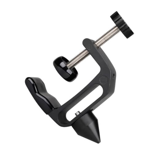 Wakauto Clarinet Accessories Black Metal Clamp Desktop Holder for Clarinet Rack Practical Clarinet Clamp for Cork Trimming
