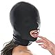 BDSMYEE Bondage SM Maske Sexspielzeug mit Satin Bondage Riemen,Einstellbar Elastisch Kopfmaske für Rollenspiel,Ledermaske fetisch Maske für Paar Männer Frauen(Lycra)