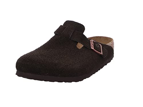 Birkenstock Womens Boston Sandals Summer Beach Flat Soft Foot Bed Clogs - Mocha - 8